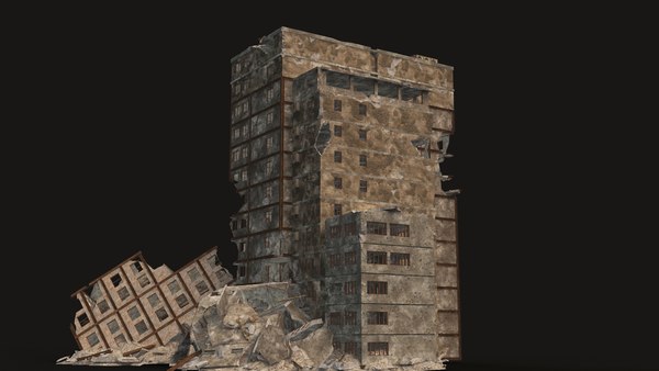 Destroyed Building 2 3D Model - TurboSquid 2027946