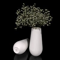 White Folia Vase Tall