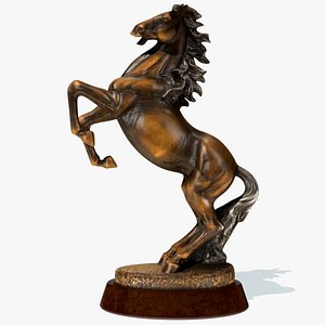 3d horse statuette model