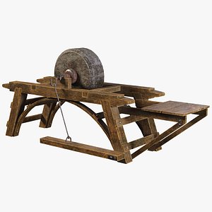 3D Old Grindstone-2 model