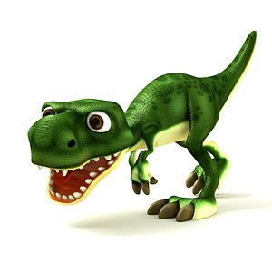 3d model dino cartoon