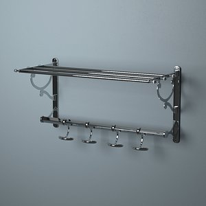 Bathroom Towel Rack With 4 Hooks