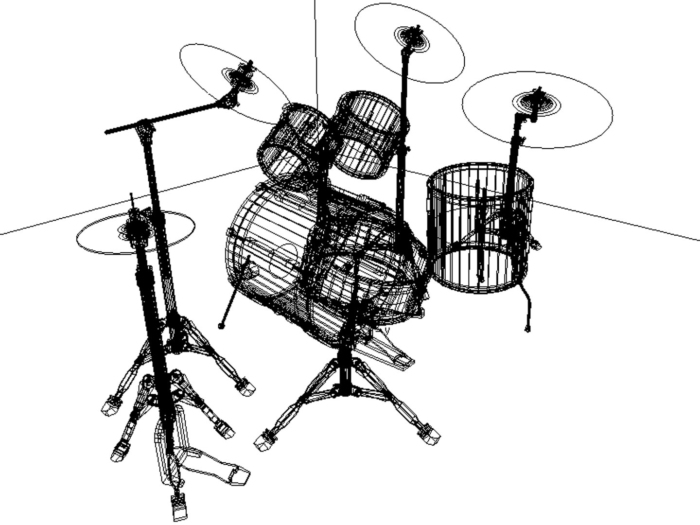 3d Drums Model