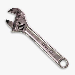 3D Adjustable Wrench model
