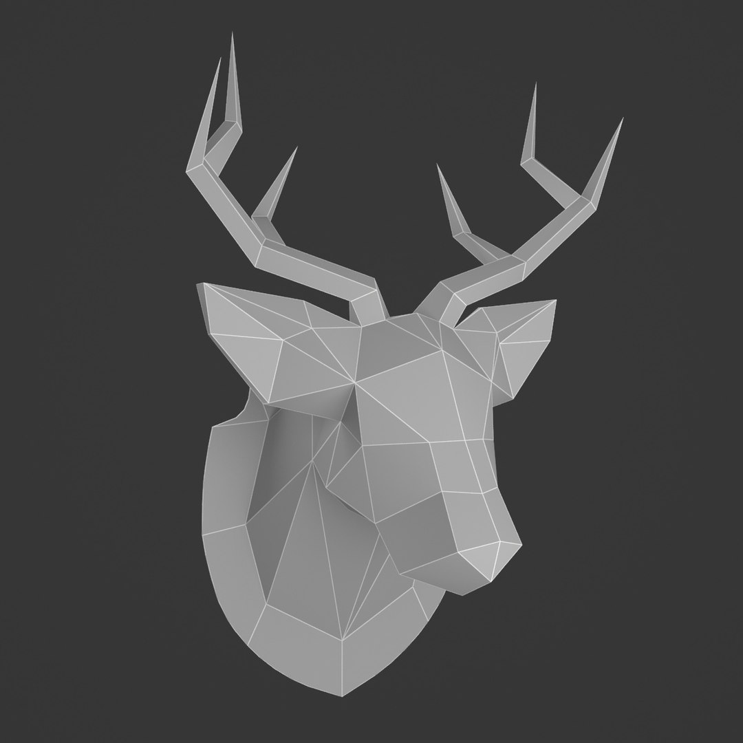 3d Wallmounted Deer Head Decoration