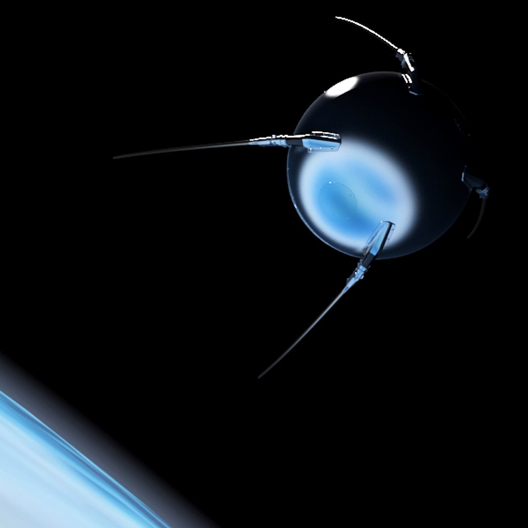 3d model russian sputnik