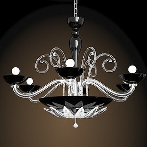 FDV Collection - ORLEANS L12 - Orleans Chandelier by Marina Toscano classic modern crystal murano glass chandelier black