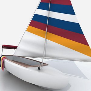 sailboat sail boat 3d model