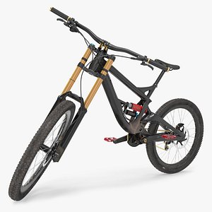 Mountain Bike with Full Suspension Rigged for Cinema 4D 3D model