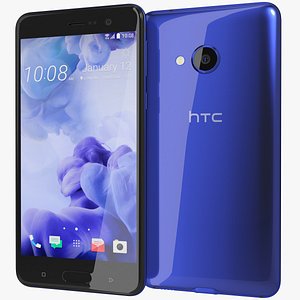realistic htc u play 3d model