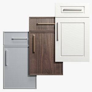 3D Cabinet Doors Set 11 model