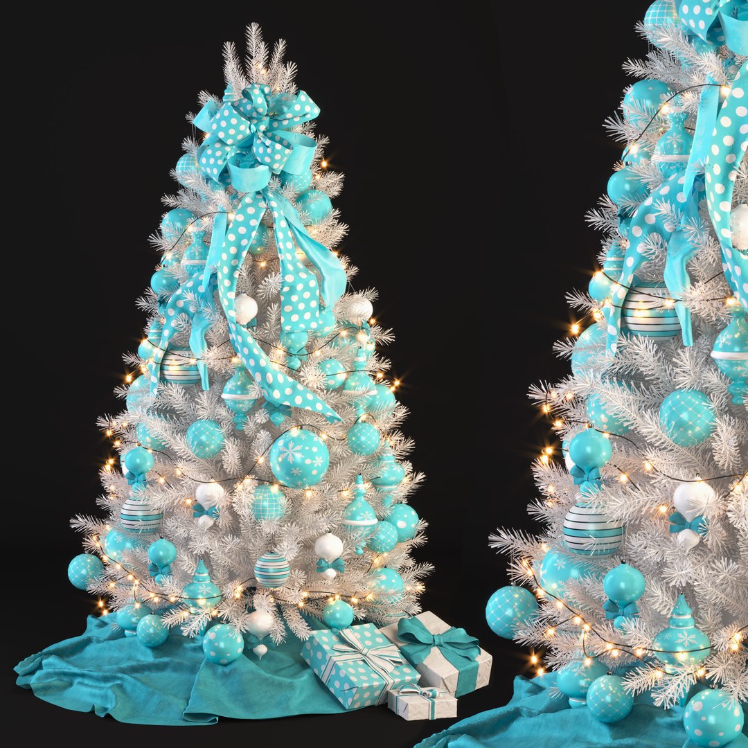 3D white christmas tree model - TurboSquid 1660626