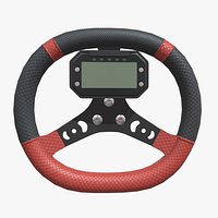 Steering Wheel KZ Karts Low Poly PBR Realistic