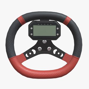 Steering Wheel KZ Karts Low Poly PBR Realistic