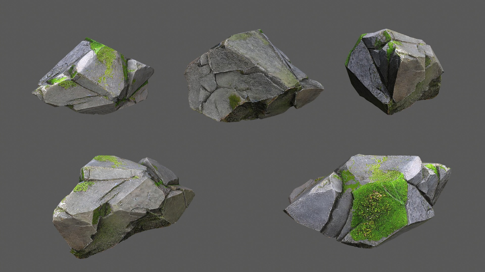 Rock Set Model - TurboSquid 2321723