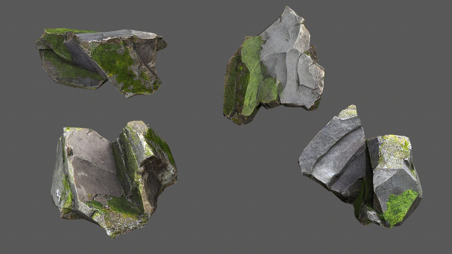 Rock Set Model - TurboSquid 2321723