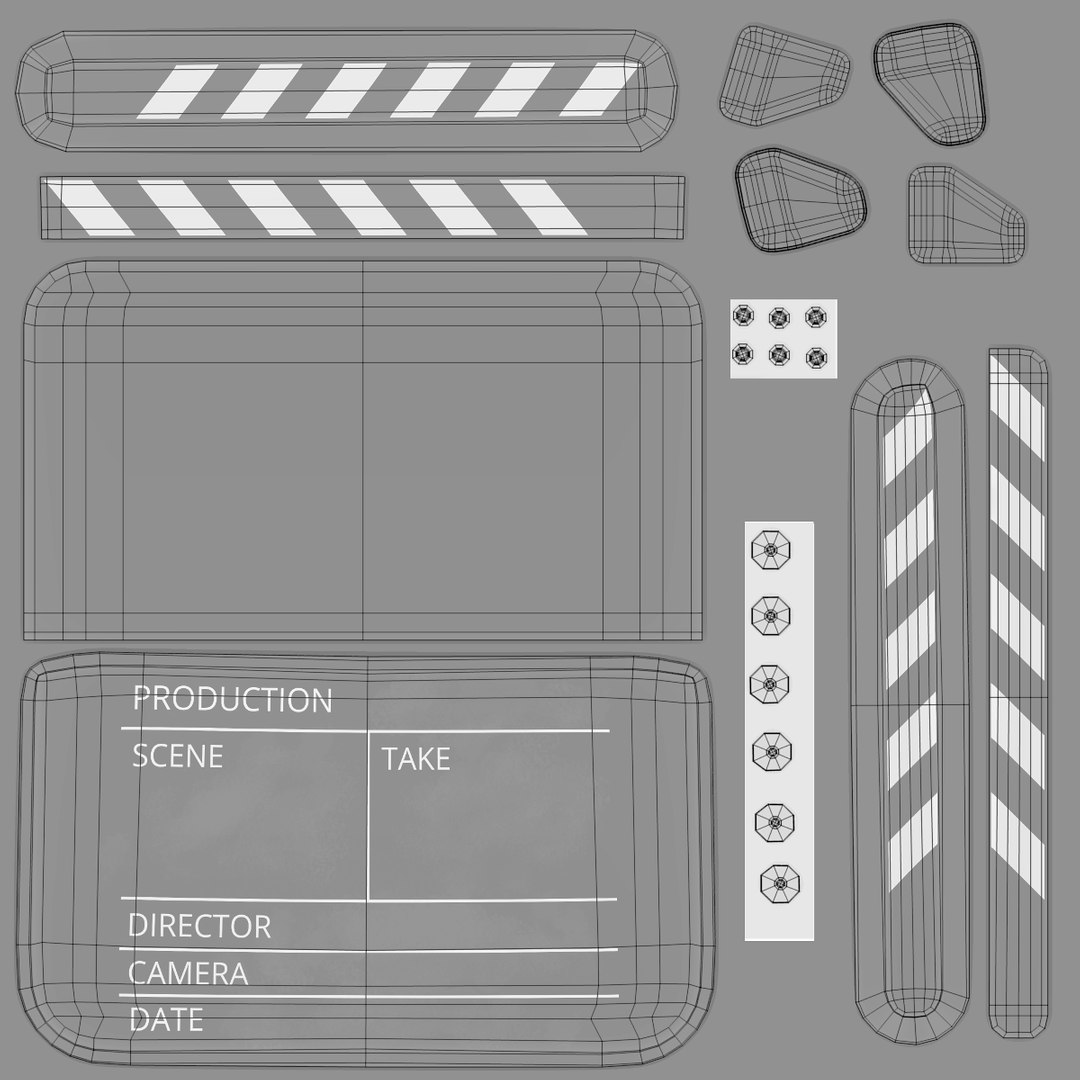 Clapperboard Clapper Board Model - TurboSquid 1168596