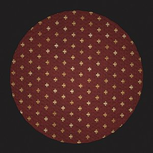 3D Medieval Round Tapestry Design Two
