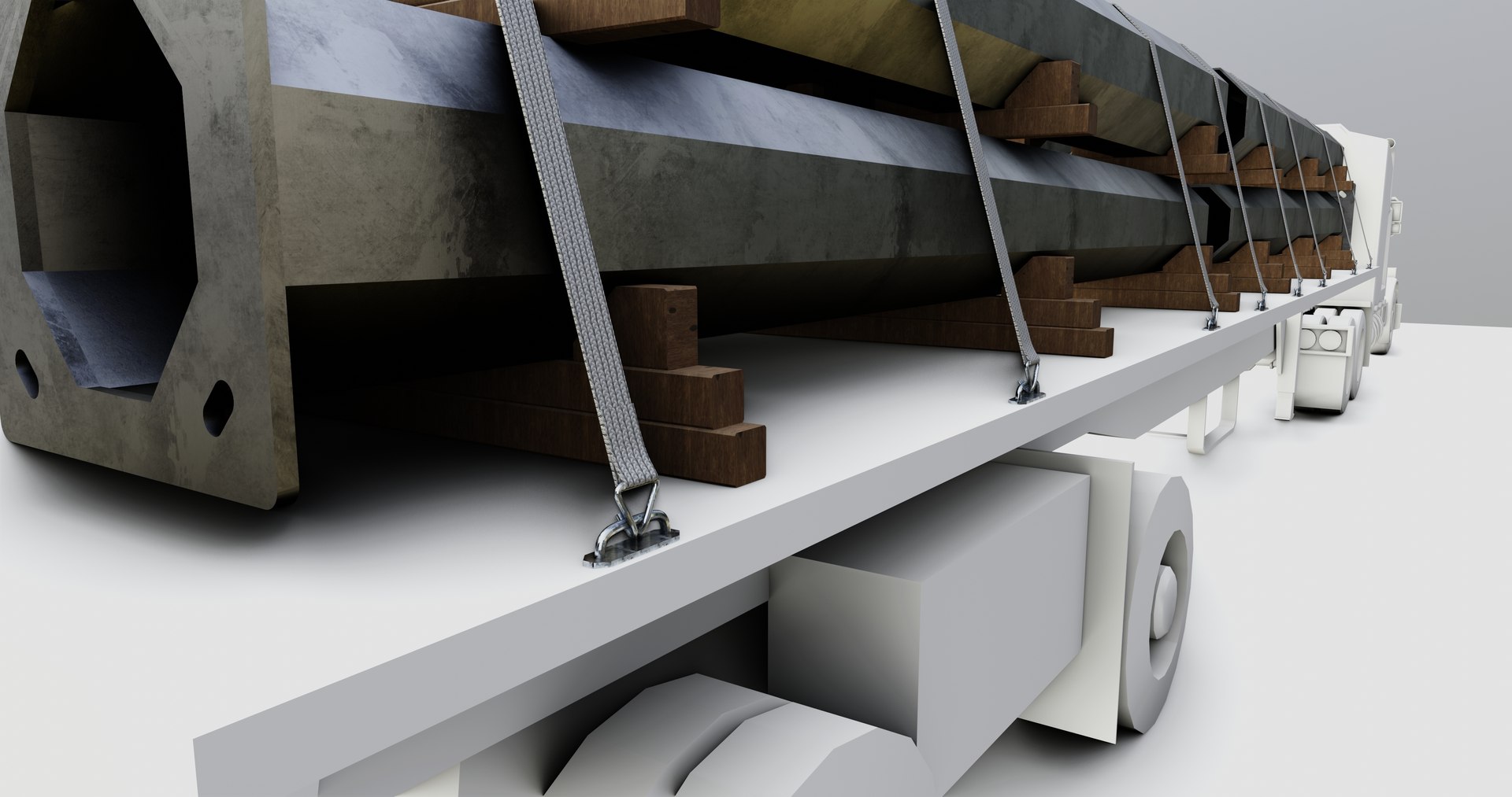 3D Model CARGO MODELS FOR TRUCK TRAILER-Polygon Pole Type-2-1 ...