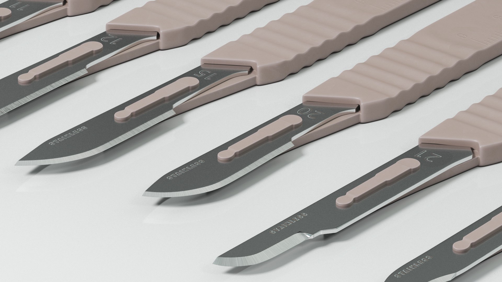 Sterile Scalpels with Plastic Handles Set 3D model https://p.turbosquid.com/ts-thumb/Eq/2aALJd/4P/sterilescalpelswithplastichandlesset3dmodel005/jpg/1667340233/1920x1080/fit_q87/f2b89356797ed46f551f6fbc96cf9eab5457945f/sterilescalpelswithplastichandlesset3dmodel005.jpg