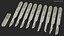 Sterile Scalpels with Plastic Handles Set
