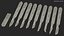 Sterile Scalpels with Plastic Handles Set