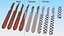 Sterile Scalpels with Plastic Handles Set