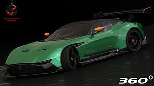 3d aston martin vulcan 2016 model