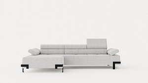 Corner Sofa Bed EMPORIO MINI Left 3D model