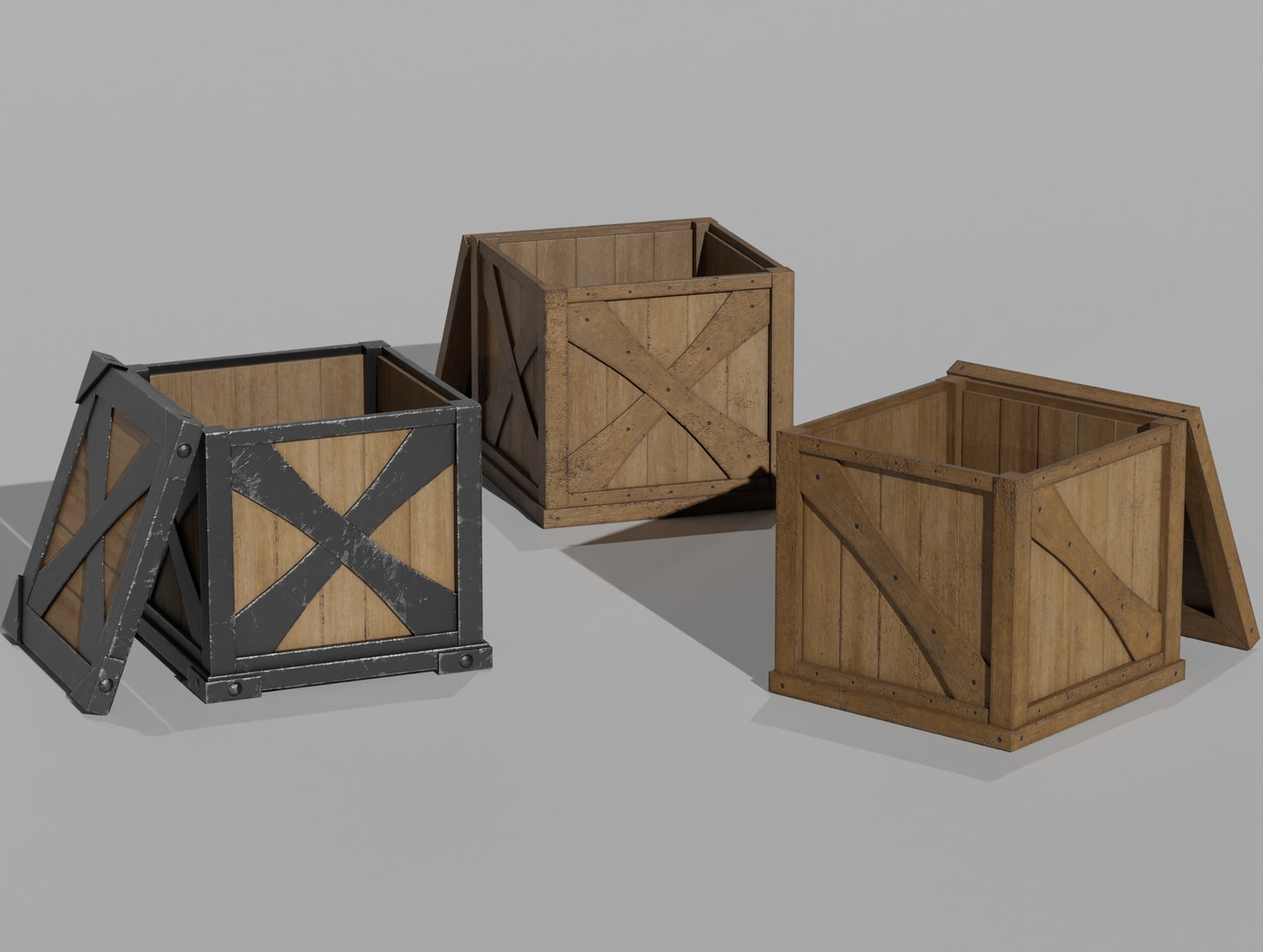 3D model LowPoly PBR 20 Wooden Crates Pack 3D Models - TurboSquid 2009948
