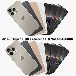 Apple iPhone 16 Pro and iPhone 16 Pro Max Collection 3D model