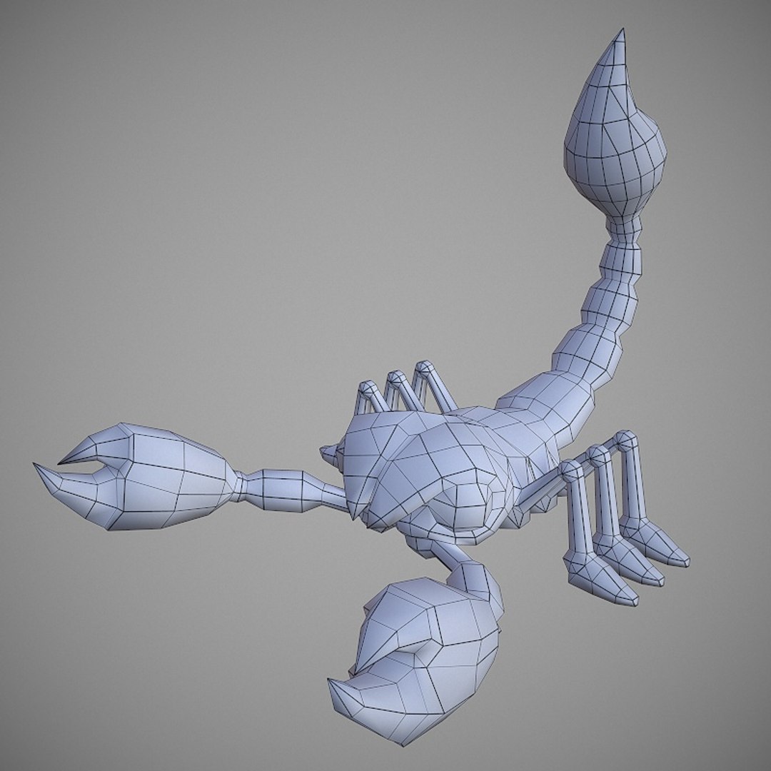 3D scorpion cartoon model https://p.turbosquid.com/ts-thumb/Eq/BaxW4A/SiJSKXpr/scorpioncartoon8/jpg/1539154392/1920x1080/fit_q87/7cfdfaaa57ade026fee82e3b3bf23696bf6bb300/scorpioncartoon8.jpg