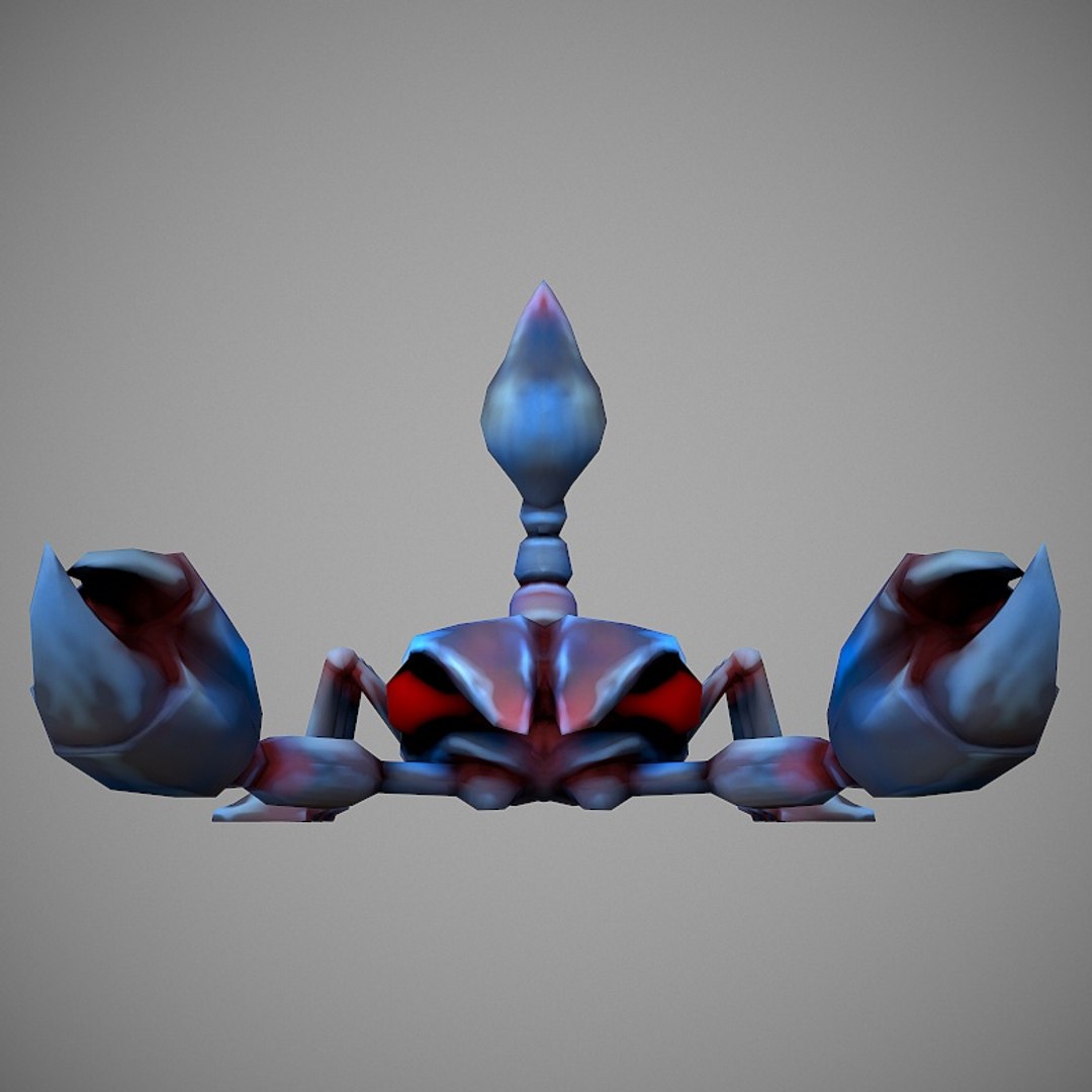 3D scorpion cartoon model https://p.turbosquid.com/ts-thumb/Eq/BaxW4A/bToO5XwJ/scorpioncartoon7/jpg/1539154392/1920x1080/fit_q87/d748ed08cafbddc51868a16dc53afbfbf536cf6e/scorpioncartoon7.jpg