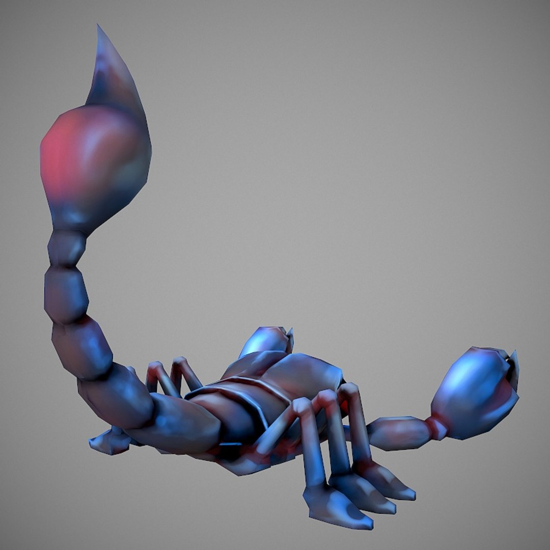 3D scorpion cartoon model https://p.turbosquid.com/ts-thumb/Eq/BaxW4A/jfukMPKZ/scorpioncartoon3/jpg/1539154392/1920x1080/fit_q87/d87d9e4f59b34b70cfe80185190715b1650a6259/scorpioncartoon3.jpg