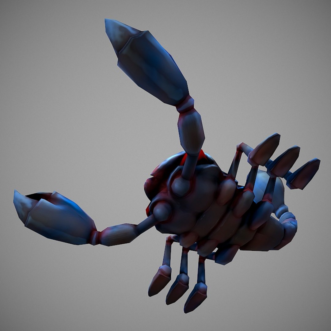 3D scorpion cartoon model https://p.turbosquid.com/ts-thumb/Eq/BaxW4A/uYeJSbgd/scorpioncartoon5/jpg/1539154392/1920x1080/fit_q87/5810abef66632232118428d542ce3b3d30e80d9e/scorpioncartoon5.jpg