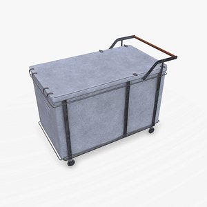 Old Laundry Cart Low-poly PBR 3D model