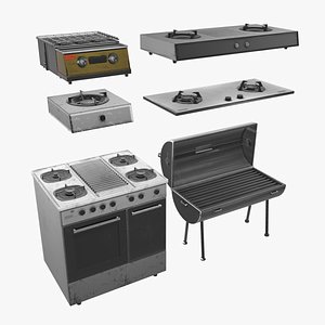 3D Rusty stove pack model