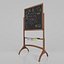 Tableau noir en bois double face, tableau carré personnalisable
