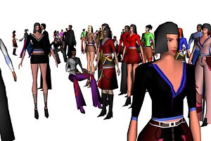 eighteen characters 3d model