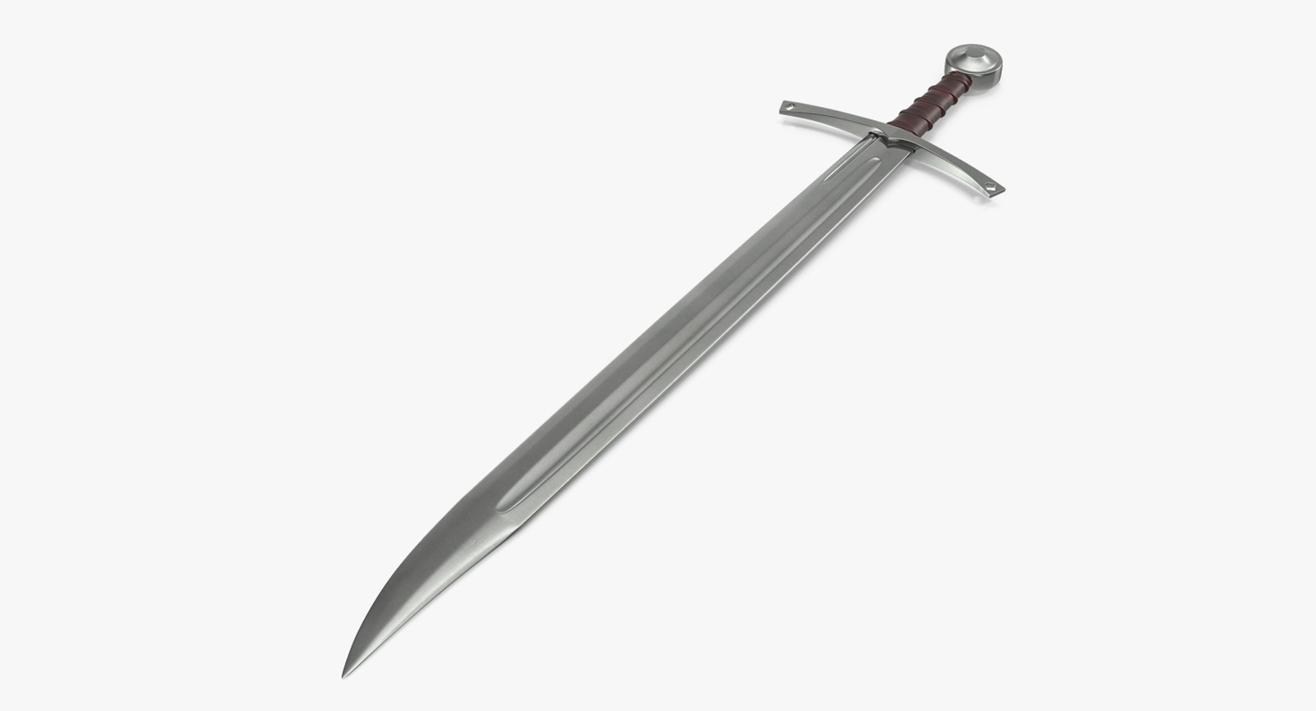 European Falchion Sword 3D model preview