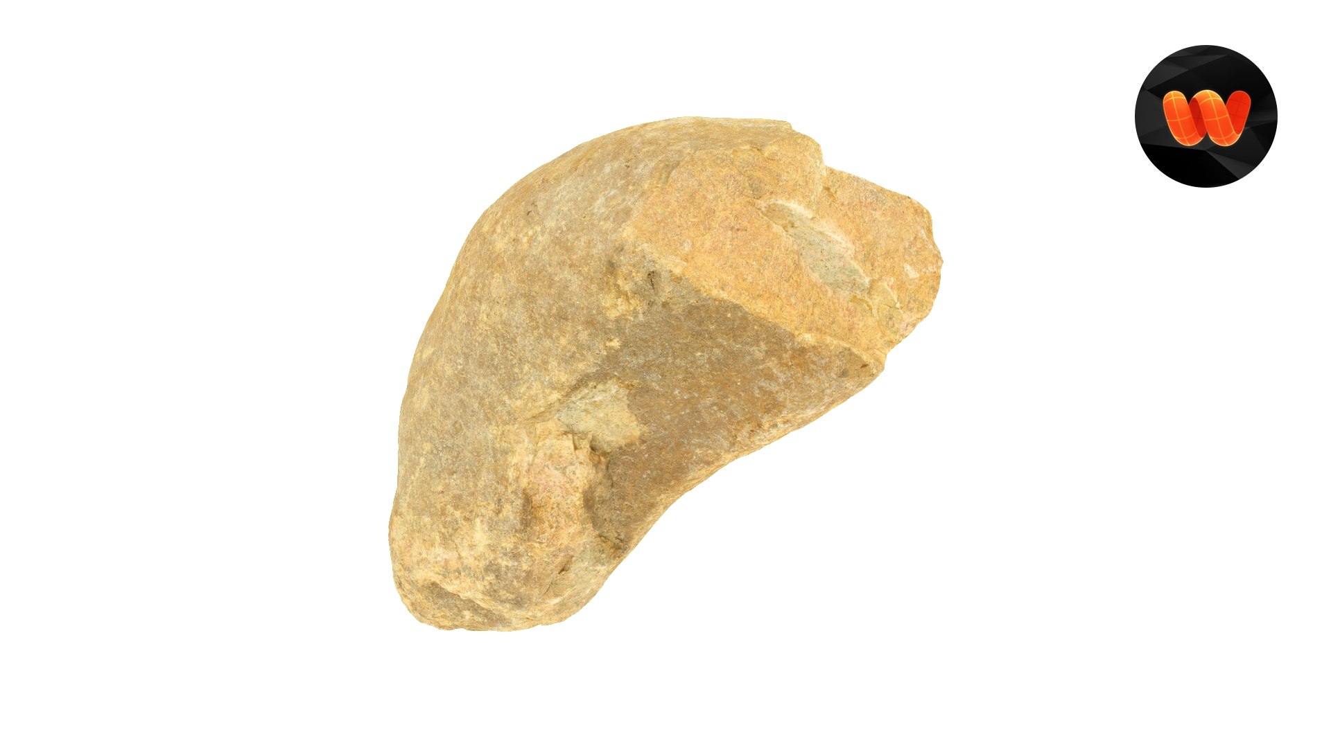 3D model Yellow Rock Raw Scanned - TurboSquid 1782383