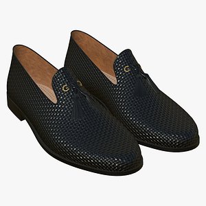Weave Leather Shoes Mens model