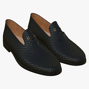 Weave Leather Shoes Mens