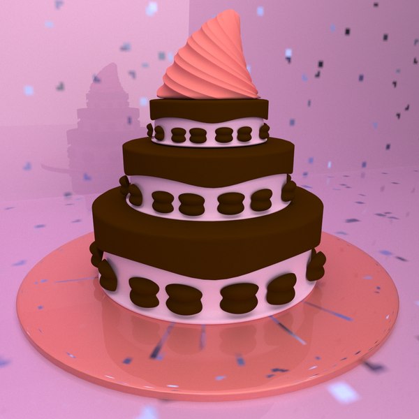 3d birthday cake clipart gif