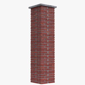 3D Brick pillar model