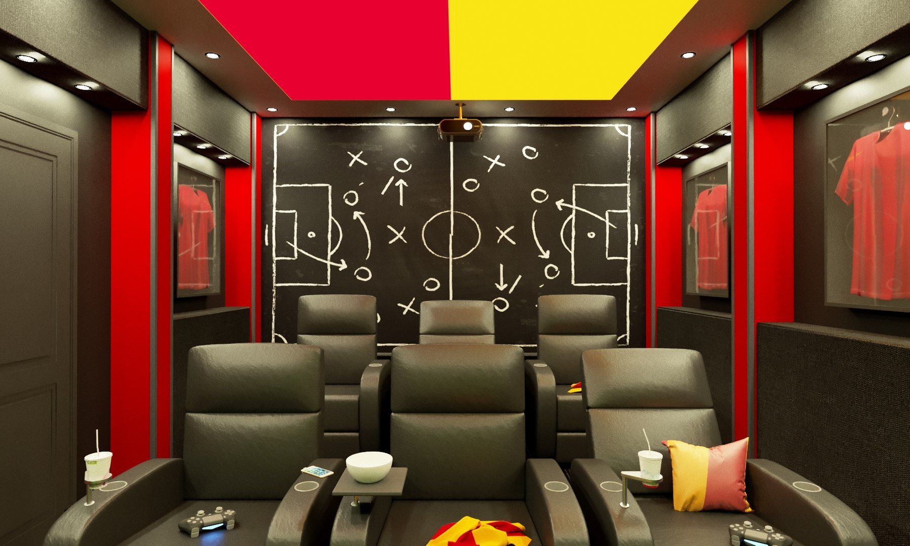 Home Cinema Football Team Concept 3D - TurboSquid 1754811