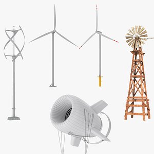 Wind Turbines Collection 4 model