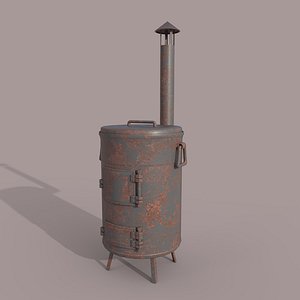3D Old Stove model