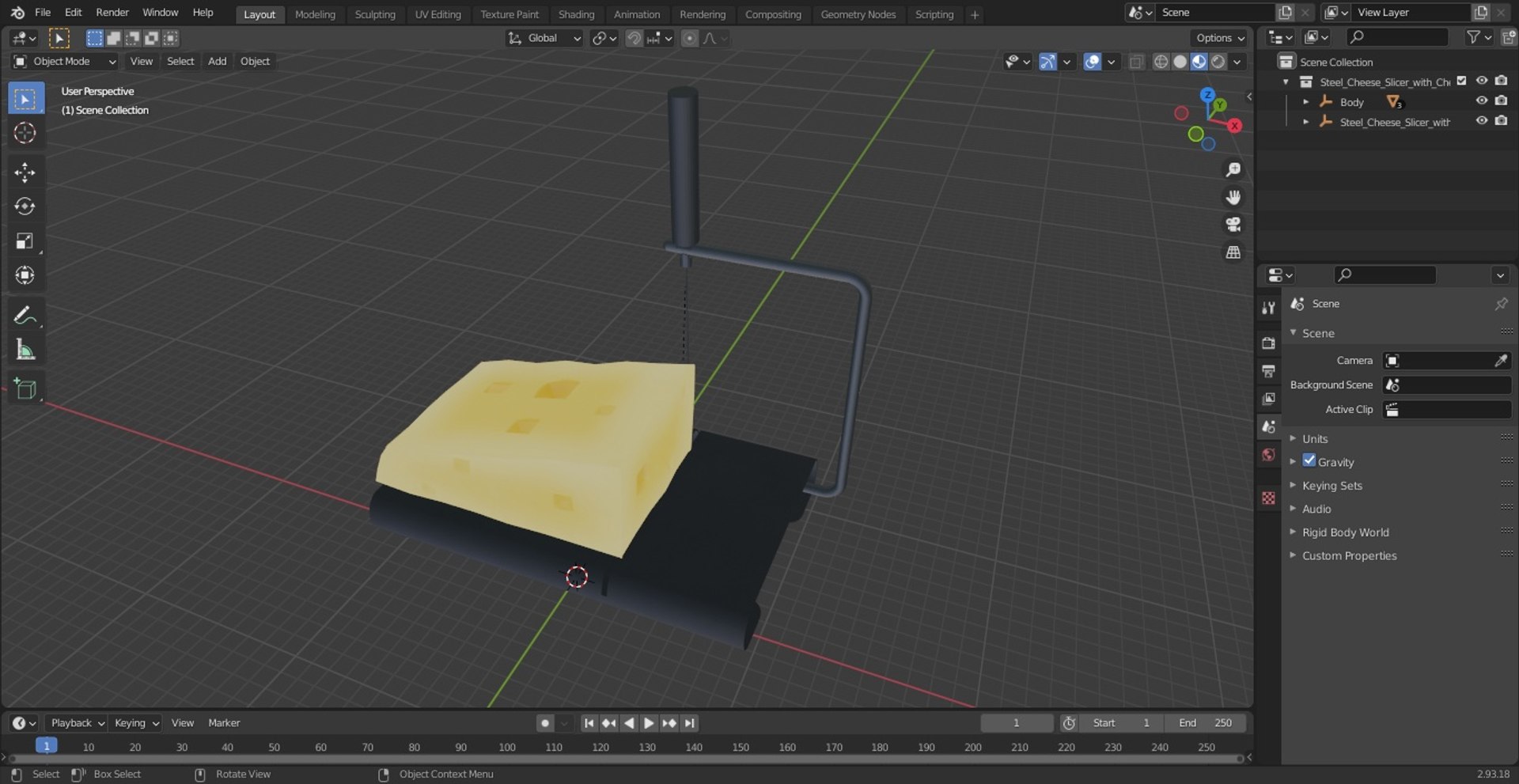 3D Steel Cheese Slicer with Cheese Wedge model https://p.turbosquid.com/ts-thumb/Eq/vjZi61/2x/steelcheeseslicerwithcheesewedgevray3dmodel030/jpg/1689408385/1920x1080/fit_q87/0efa19b5c48eb69cf7f23b3c2dd40a7a065a2a50/steelcheeseslicerwithcheesewedgevray3dmodel030.jpg