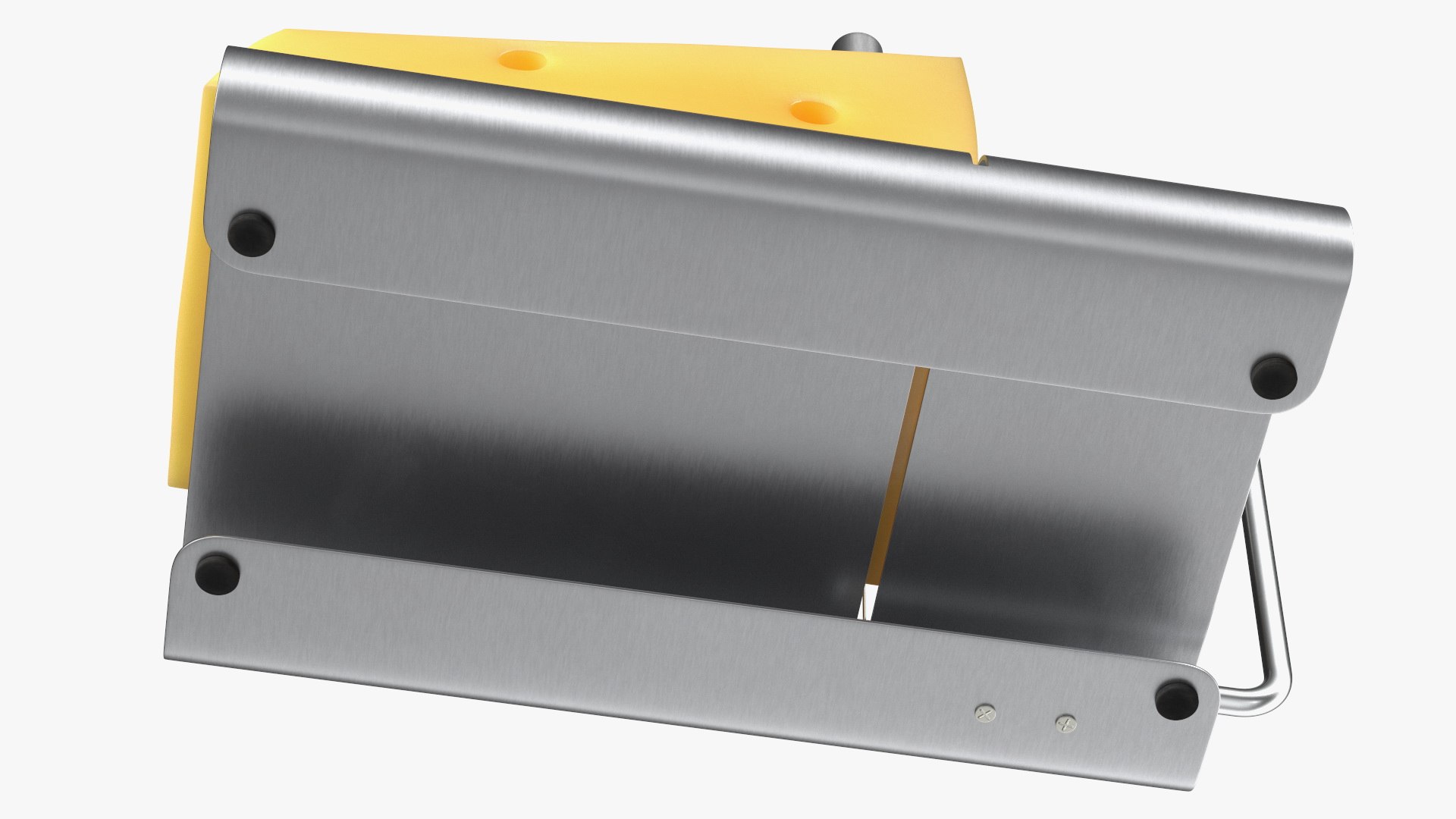 3D Steel Cheese Slicer with Cheese Wedge model https://p.turbosquid.com/ts-thumb/Eq/vjZi61/6X/steelcheeseslicerwithcheesewedgevray3dmodel013/jpg/1689408327/1920x1080/fit_q87/d968ec775ef11b5741a45c71f363ffb2fddb821f/steelcheeseslicerwithcheesewedgevray3dmodel013.jpg